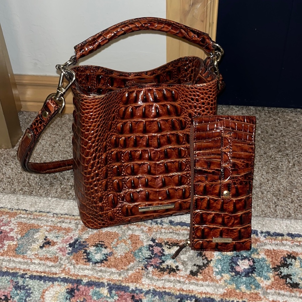 BRAHMIN bucket bag in Pecan Melbourne